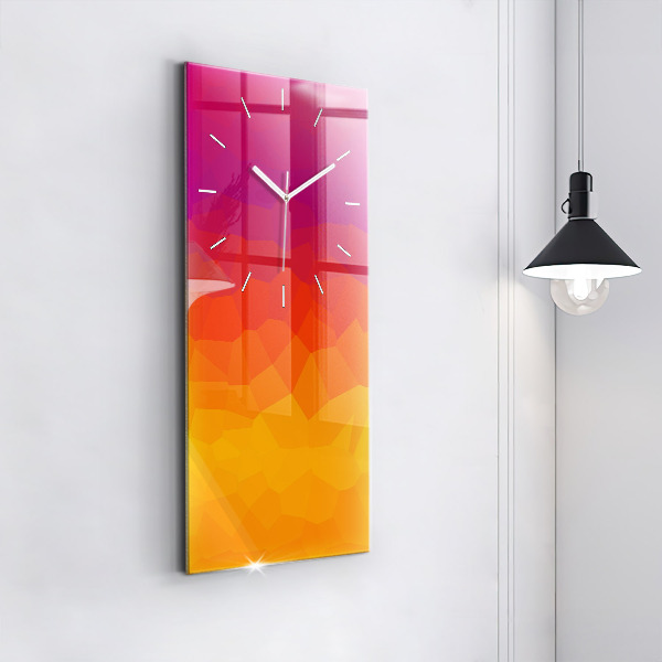Vertical wall clock Colorful abstraction