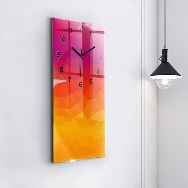 Vertical wall clock Colorful abstraction