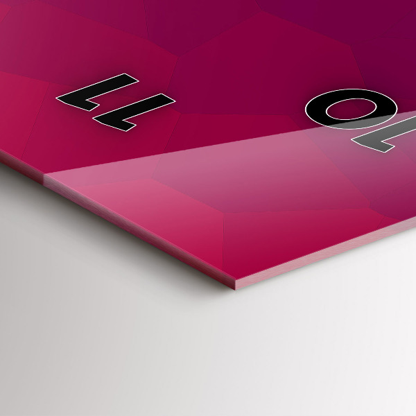 Vertical wall clock Colorful abstraction