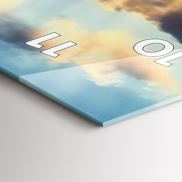 Vertical wall clock Sunset on the beach