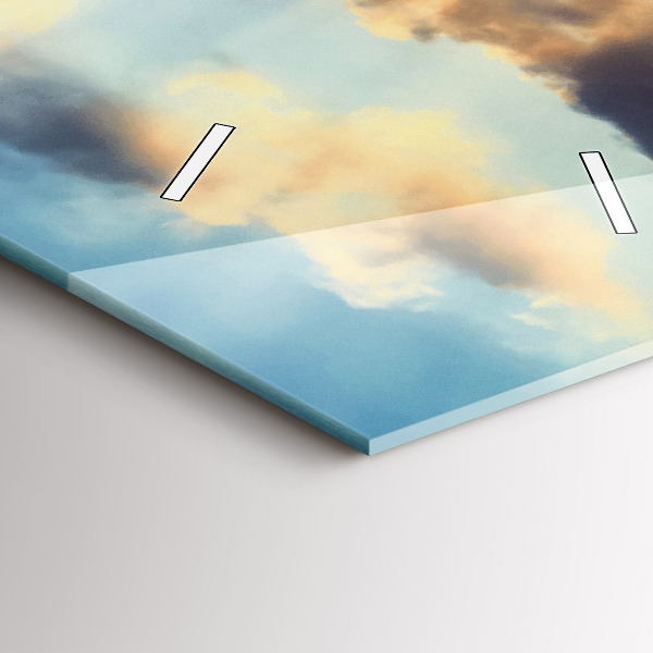 Vertical wall clock Sunset on the beach