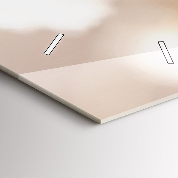 Vertical wall clock Small white flowers