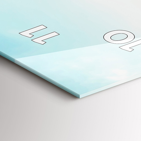 Vertical wall clock Boats on the lake