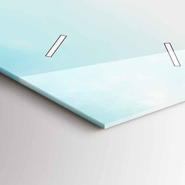 Vertical wall clock Boats on the lake