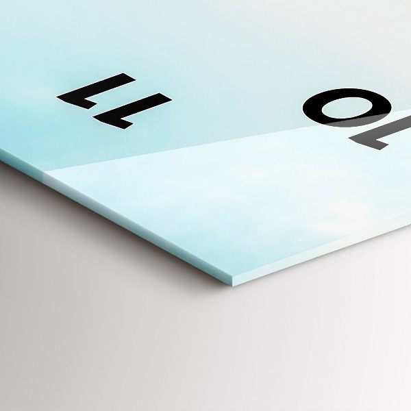 Vertical wall clock Boats on the lake