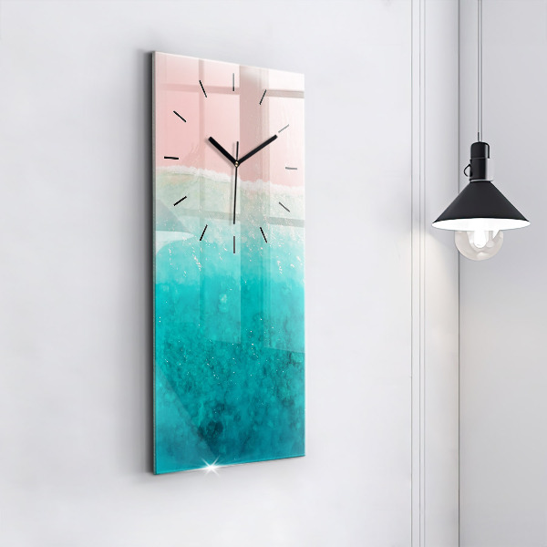 Vertical wall clock Beach sea sand