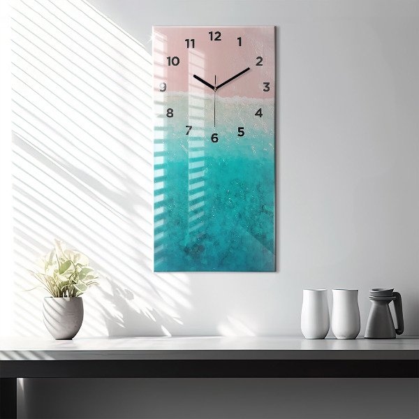 Vertical wall clock Beach sea sand