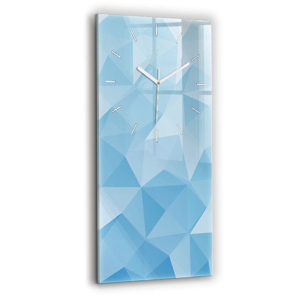 Vertical wall clock Triangles abstract