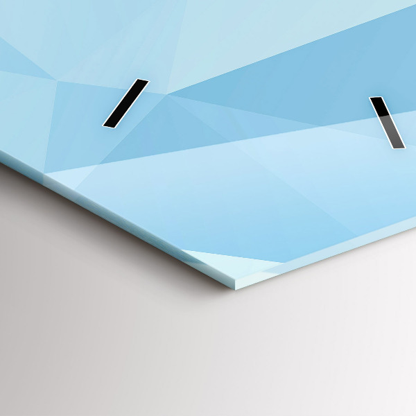 Vertical wall clock Triangles abstract