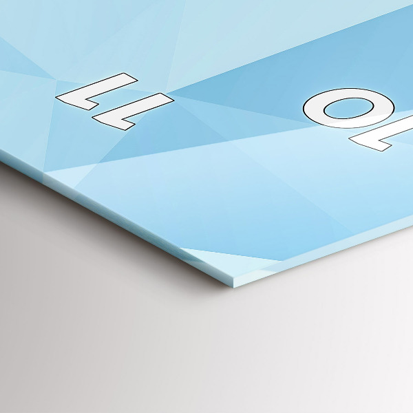 Vertical wall clock Triangles abstract