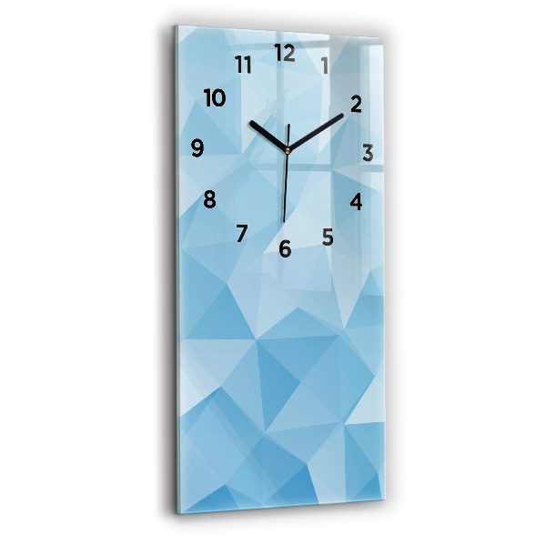 Vertical wall clock Triangles abstract