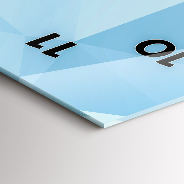 Vertical wall clock Triangles abstract