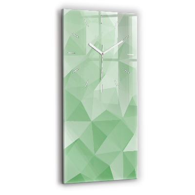 Vertical wall clock Triangles abstract