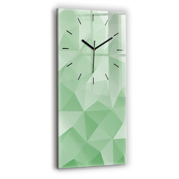 Vertical wall clock Triangles abstract