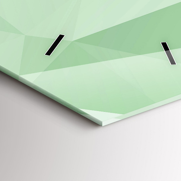 Vertical wall clock Triangles abstract