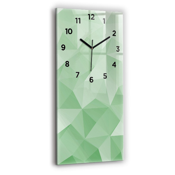 Vertical wall clock Triangles abstract