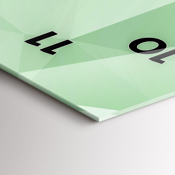 Vertical wall clock Triangles abstract