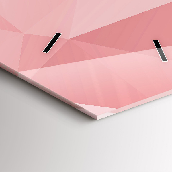 Vertical wall clock Triangles abstract