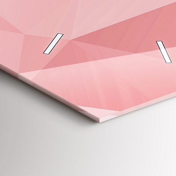 Vertical wall clock Triangles abstract