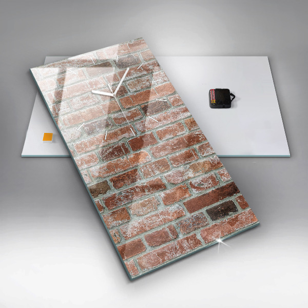 Vertical wall clock Brick wall