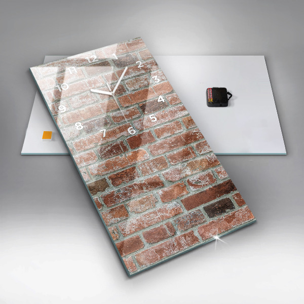 Vertical wall clock Brick wall