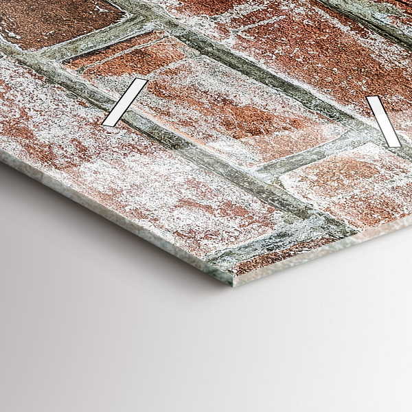 Vertical wall clock Brick wall