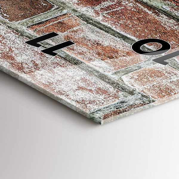 Vertical wall clock Brick wall