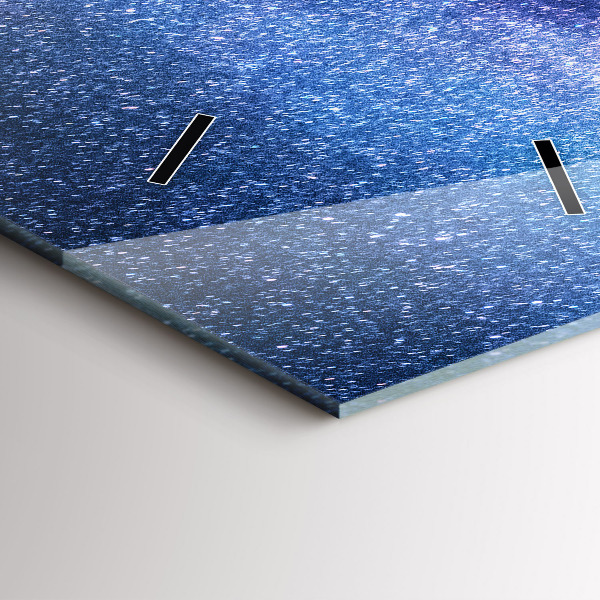 Vertical wall clock Milky Way and Mountains