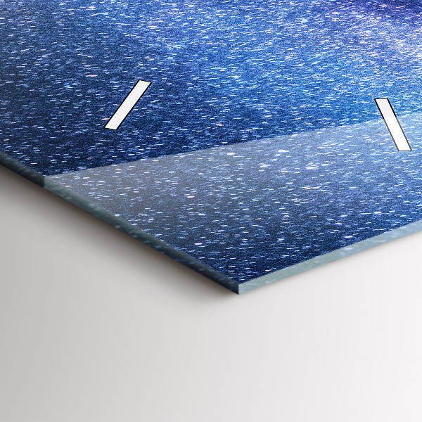 Vertical wall clock Milky Way and Mountains