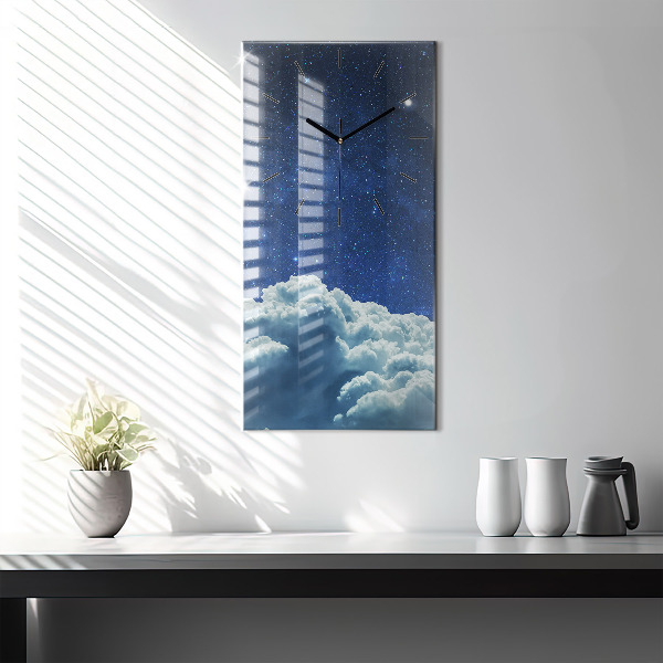 Vertical wall clock Night sky