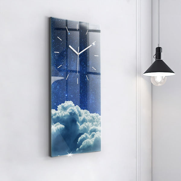 Vertical wall clock Night sky
