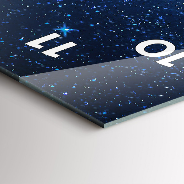 Vertical wall clock Night sky