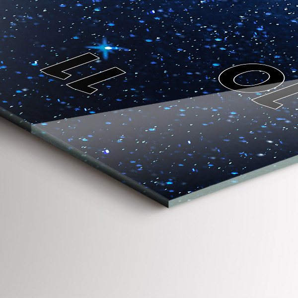 Vertical wall clock Night sky