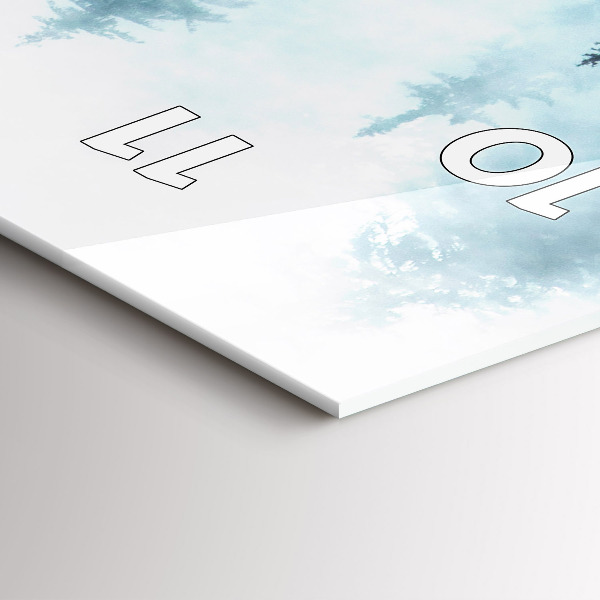 Vertical wall clock Misty forest