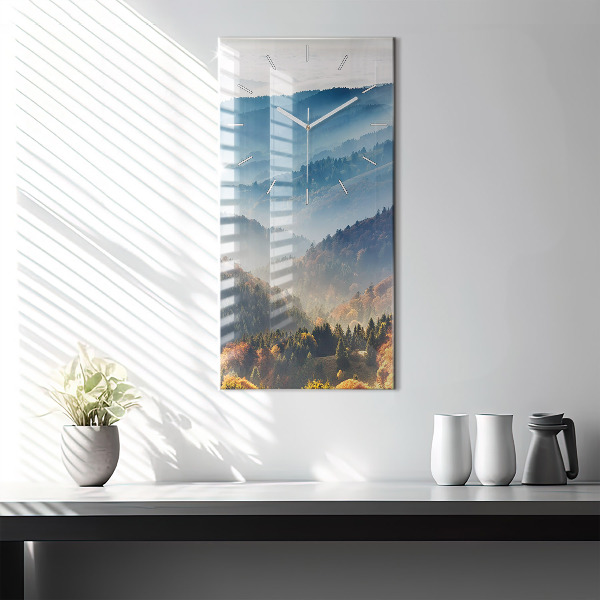 Vertical wall clock Mountain landscape