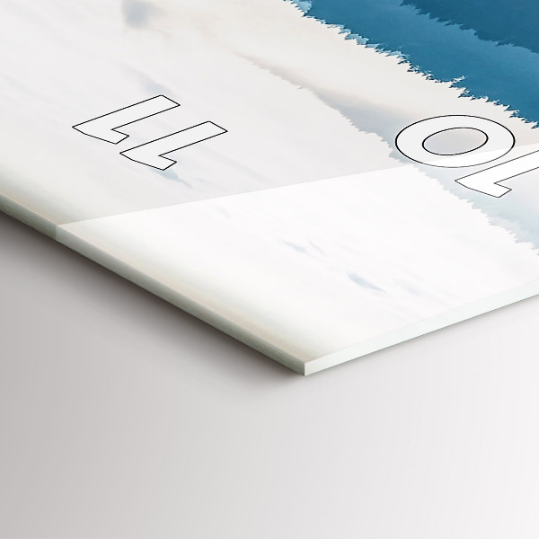 Vertical wall clock Mountain landscape