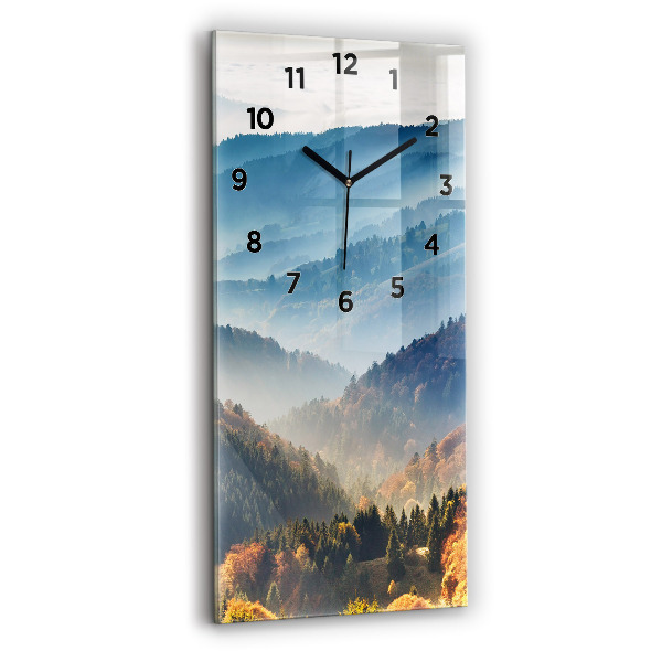Vertical wall clock Mountain landscape