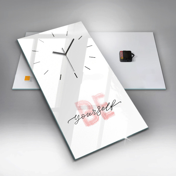 Vertical wall clock The inscription Be yourself