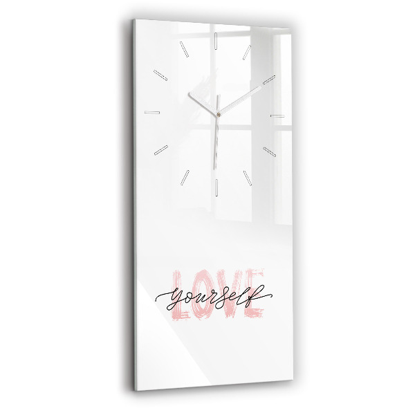 Vertical wall clock The inscription Love yourself