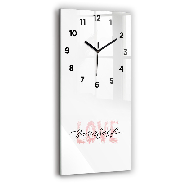 Vertical wall clock The inscription Love yourself