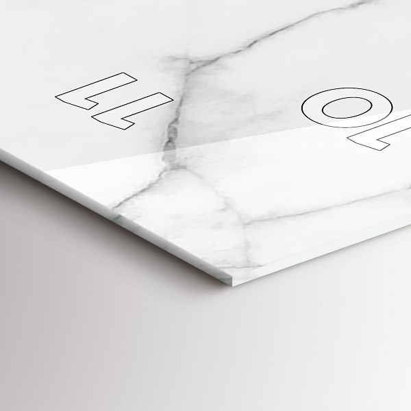 Vertical wall clock Decorative marble