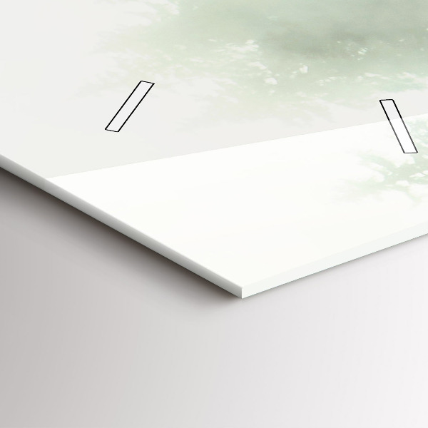 Vertical wall clock Misty forest