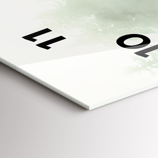 Vertical wall clock Misty forest