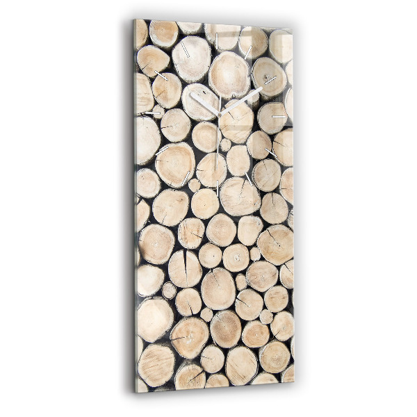 Vertical wall clock Cut tree stumps