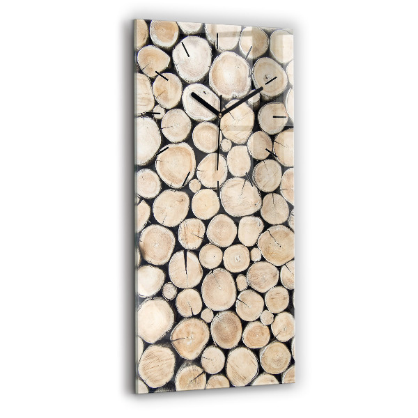 Vertical wall clock Cut tree stumps