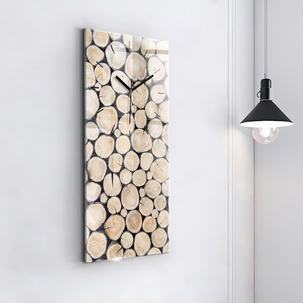 Vertical wall clock Cut tree stumps