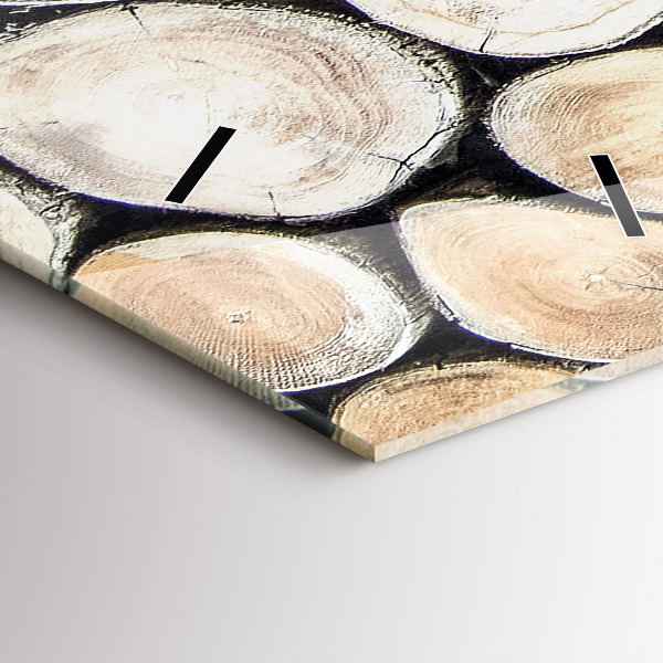 Vertical wall clock Cut tree stumps