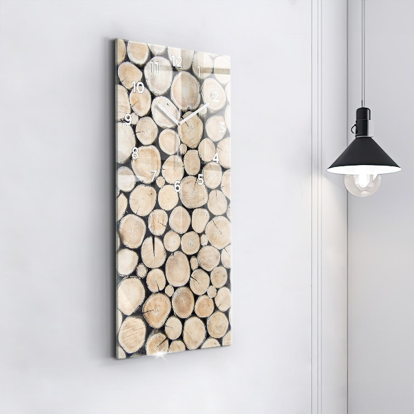 Vertical wall clock Cut tree stumps
