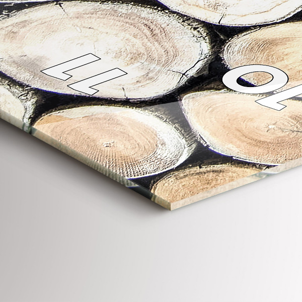 Vertical wall clock Cut tree stumps