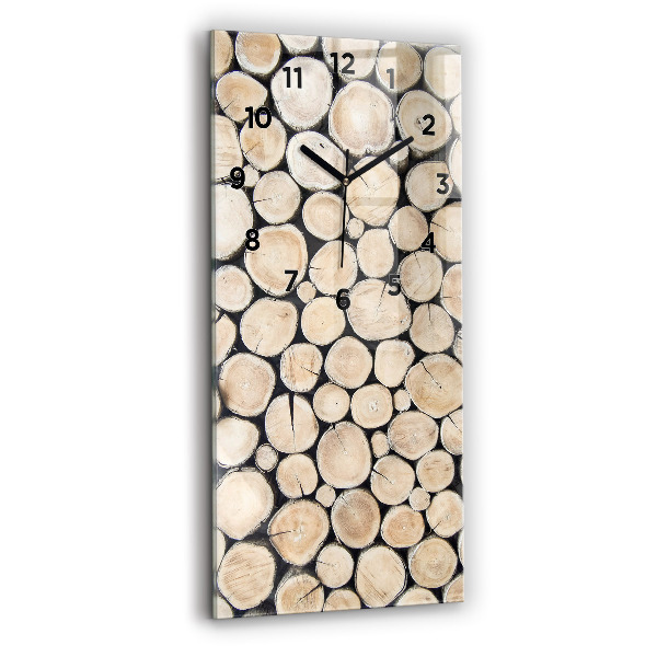 Vertical wall clock Cut tree stumps